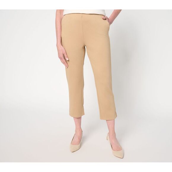 BEAUTIFUL by Lawrence Zarian Women's Petite Pants 1XP Pull-On Brown A693046 - Picture 1 of 4